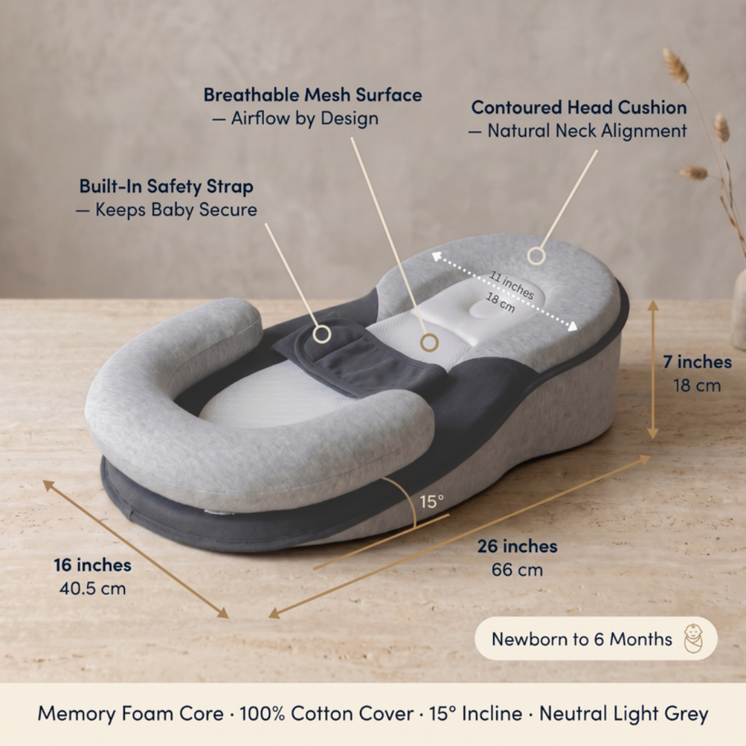 Inclined Newborn Comfort Lounger - lifestyle photo in nursery