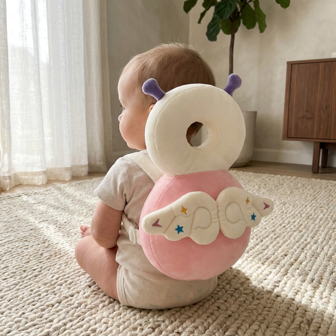 Tiny Snugg Baby Head Protection Backpack - front view safety cushion