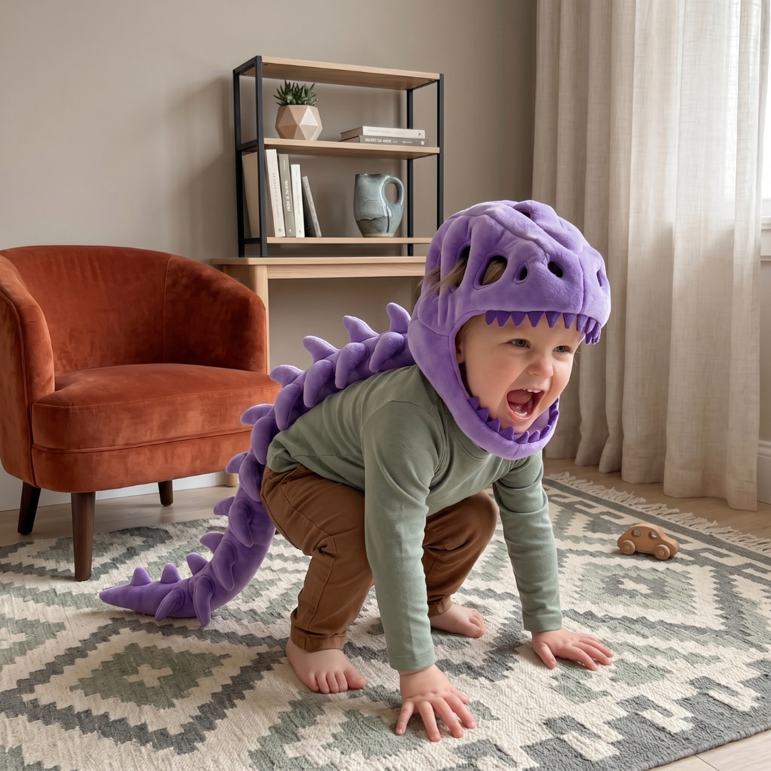 Tiny Snugg Dino Plush Hoodie