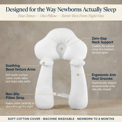 Tiny Snugg Huggable Baby Pillow - breathable cotton fabric closeup