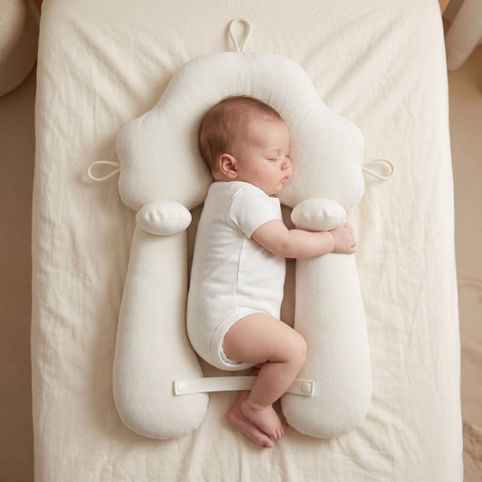 Tiny Snugg Huggable Baby Pillow - front view organic cotton pillow