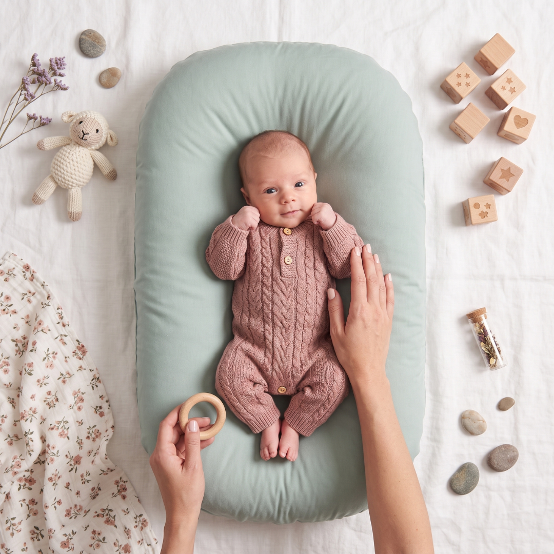 Tiny Snugg Pastel Baby Lounger Nest