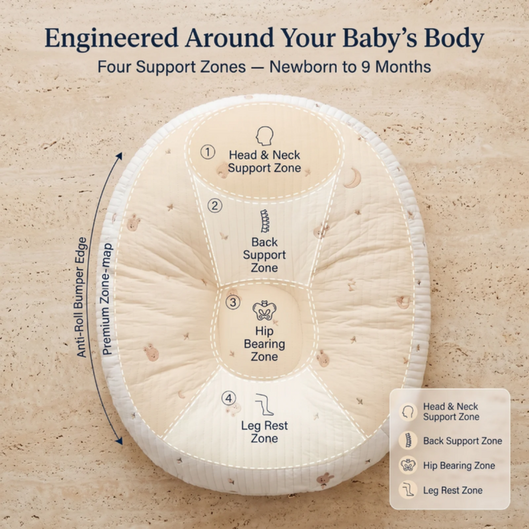 Tiny Snugg Soft Nest Baby Lounger - breathable cotton fabric detail