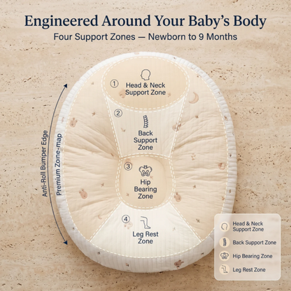 Tiny Snugg Soft Nest Baby Lounger - breathable cotton fabric detail