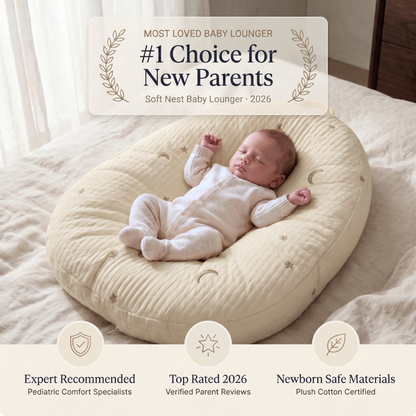 Tiny Snugg Soft Nest Baby Lounger - front view soft nest design