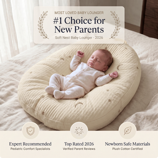 Tiny Snugg Soft Nest Baby Lounger - front view soft nest design