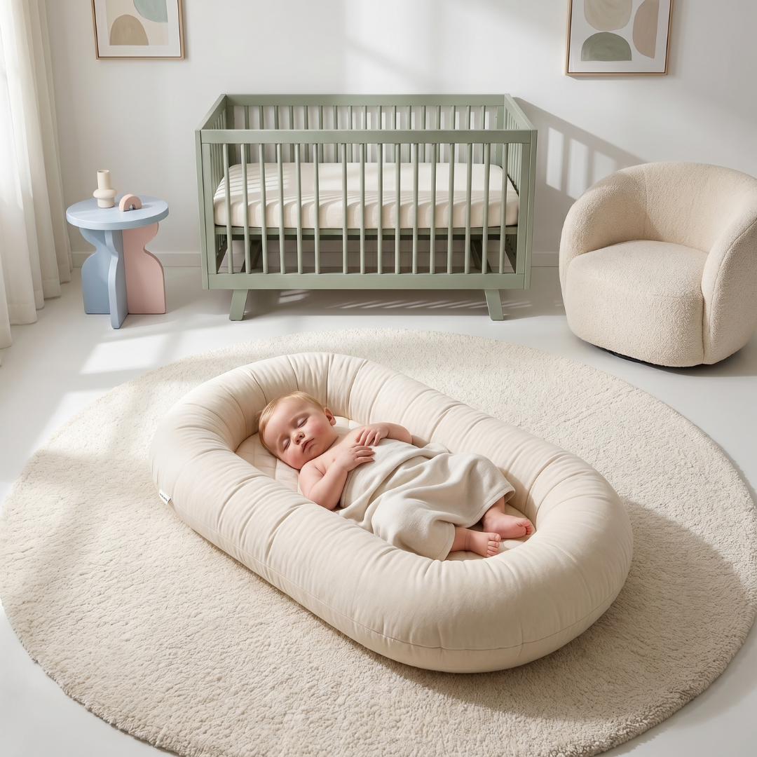 Tiny Snugg Ultra-Soft Infant Lounger Bed - padded enclosed design